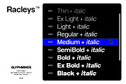 Racleys Font, a Sans Serif Font by Glyphminds Studios (Thumbnail 2 of 10)