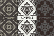 Damask seamless patterns set, a Pattern Graphic by pattern shop (Thumbnail 1 of 4)