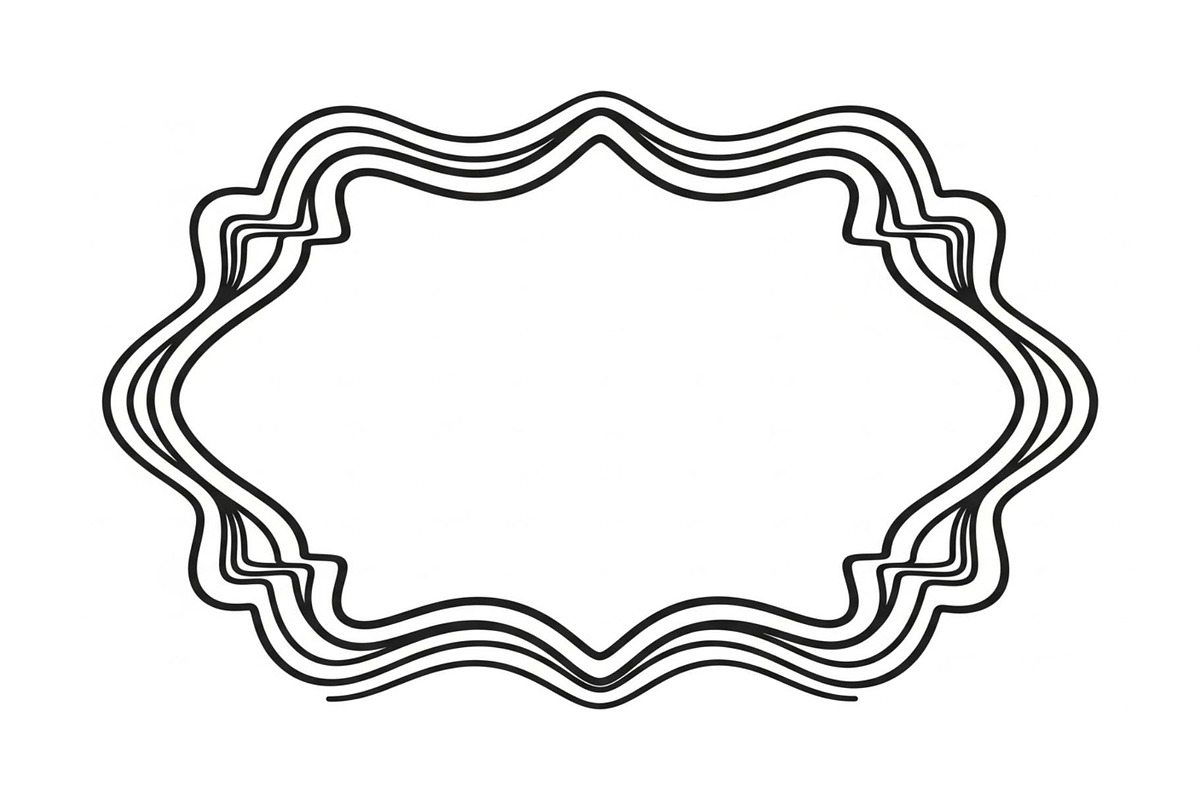 Wavy Scalloped Label Frame Bundle, an Illustration by musafir_fashion (Photo 35 of 51)