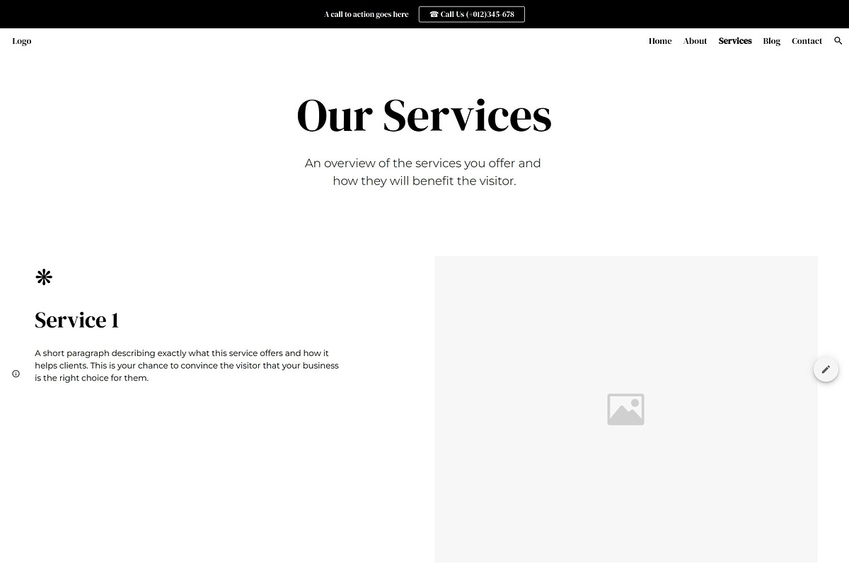 Services 1 / Google Site Wireframe, a Templates & Theme by Template Heaven (Photo 2 of 6)