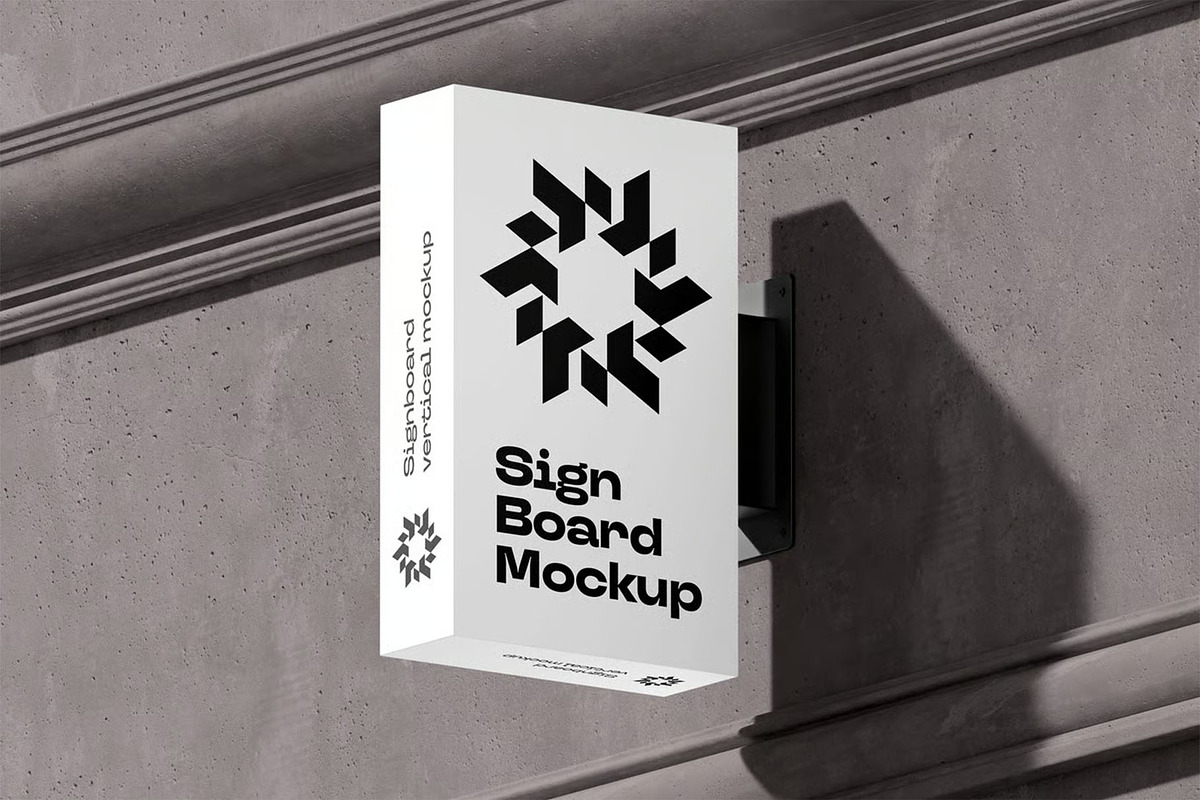 Signboard Vertical Mock-up, an Advertising Mockup by zippypixelstudio (Photo 11 of 14)