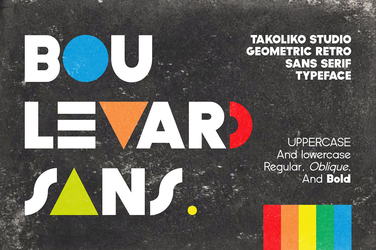 Boulevard Sans, a Sans Serif Font by takoliko (Photo 1 of 13)