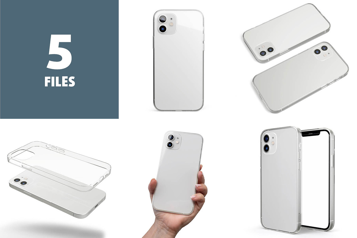 Phone 12 Clear Case, an iPhone Mockup by Colatudo Store (Photo 2 of 8)