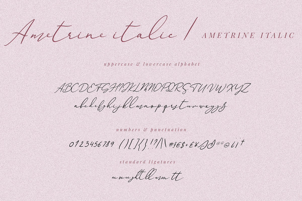 Ametrine, casual font, a Script Font by Art pages (Photo 3 of 16)
