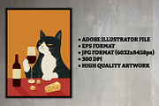 Cats Drinking Wine, an Animal Illustration by Cool Worker (Thumbnail 9 of 9)
