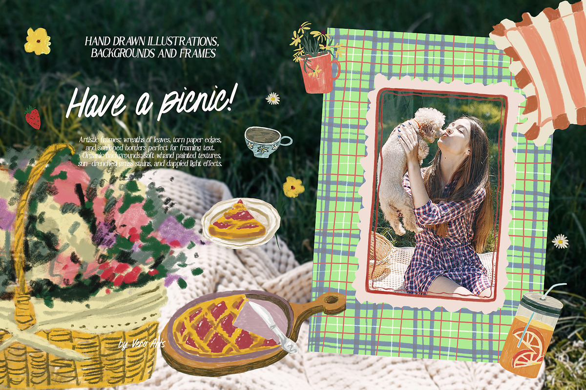 Picnic illustrations summer clipart, an Object Illustration by Vero Arts (Photo 5 of 10)