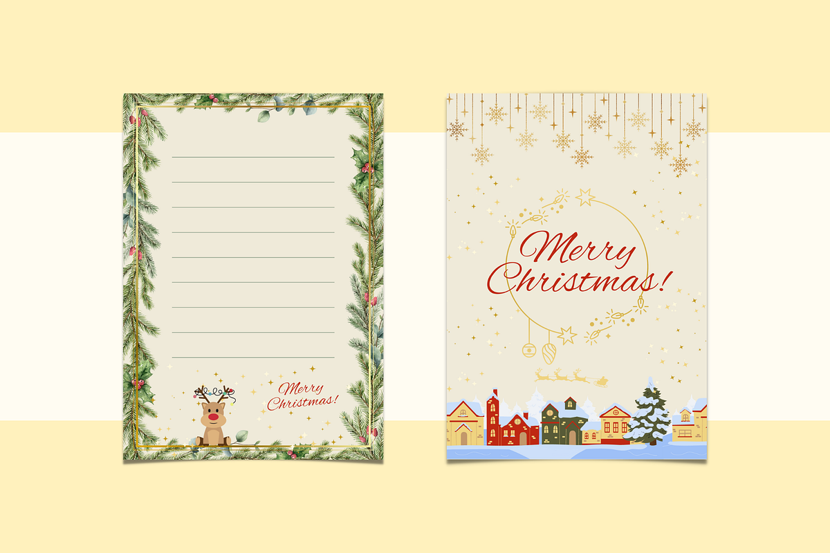 Christmas GREETING CARD CANVA TEMPLA, a Card Template by The Little Lily Studio (Photo 2 of 5)
