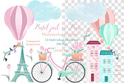 Pink Paris Seamless Patterns, a Pattern Graphic by Oksana Dovhopol Art (Thumbnail 7 of 10)