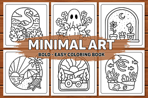 Minimal Art Coloring Book, a Decorative Illustration by Coco Bloom