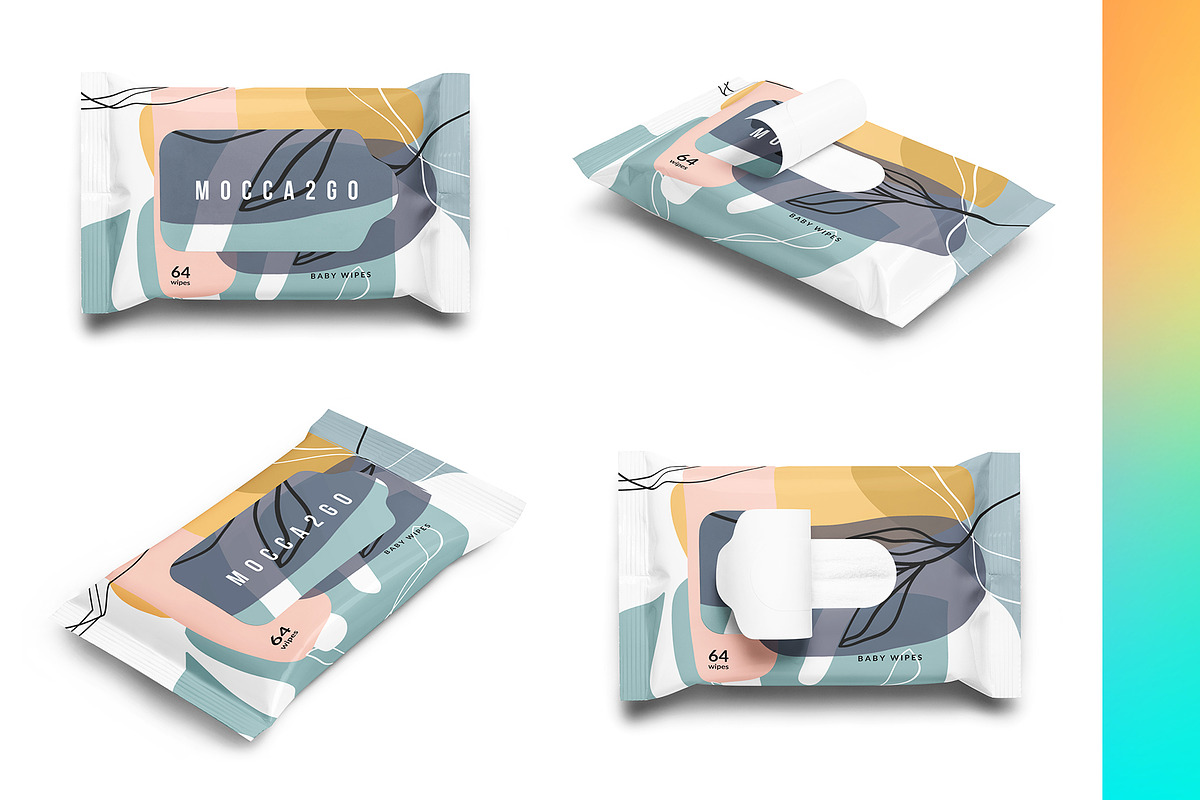 Baby Wet Wipes 4xMock-ups, a Print Template by Mocca Mockups Store (Photo 1 of 5)