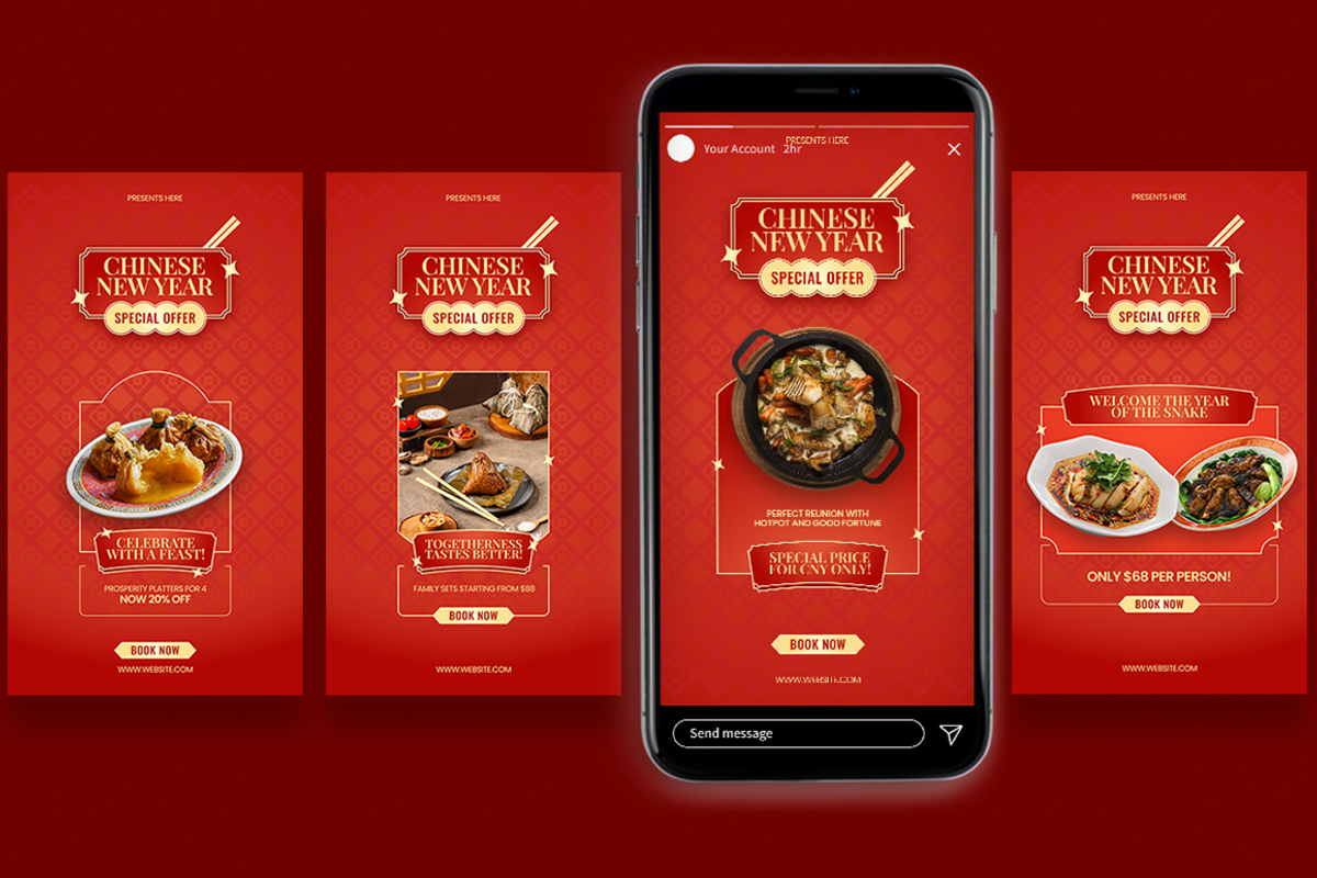 Chinese New Year Instagram & Canva, a Social Media Template by Attype (Photo 4 of 4)