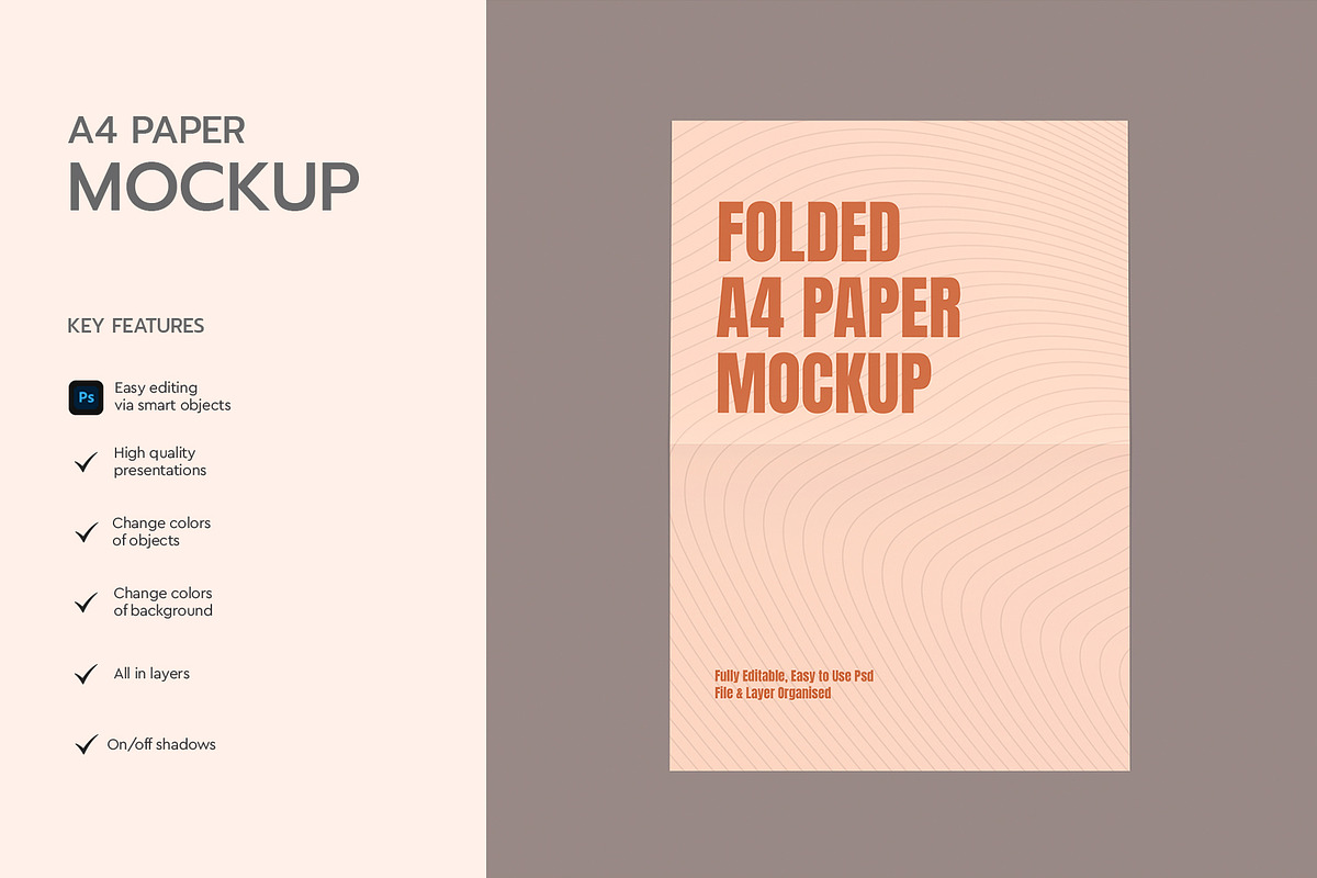 Folded A4 Paper Flyer Mockup, a Product Mockup by graphypix (Photo 2 of 4)