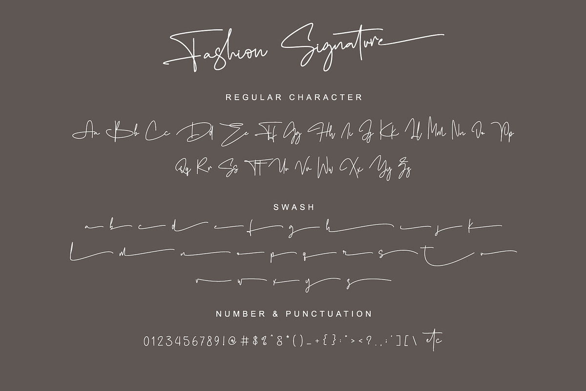 Fashion Signature, a Script Font by Letterara (Photo 8 of 10)