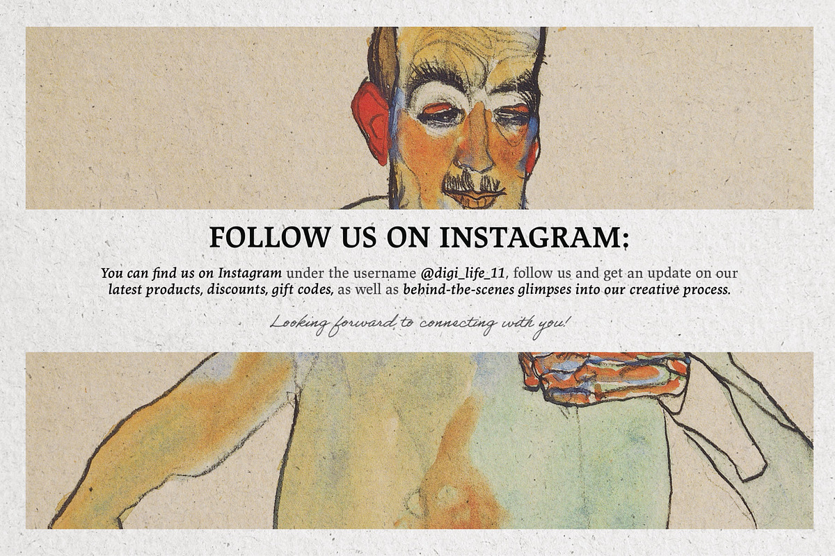Egon Schiele Procreate Kit, a Brush Add-On by Digi Life (Photo 13 of 13)