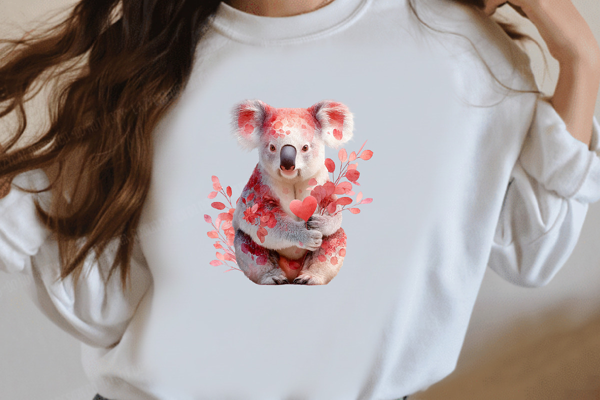 Floral Valentine Animal Clipart, an Illustration by Designworld (Photo 8 of 10)