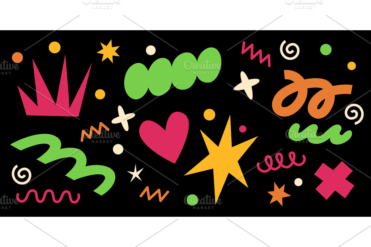 Playful abstract elements, an Object Illustration by art PVP - market
