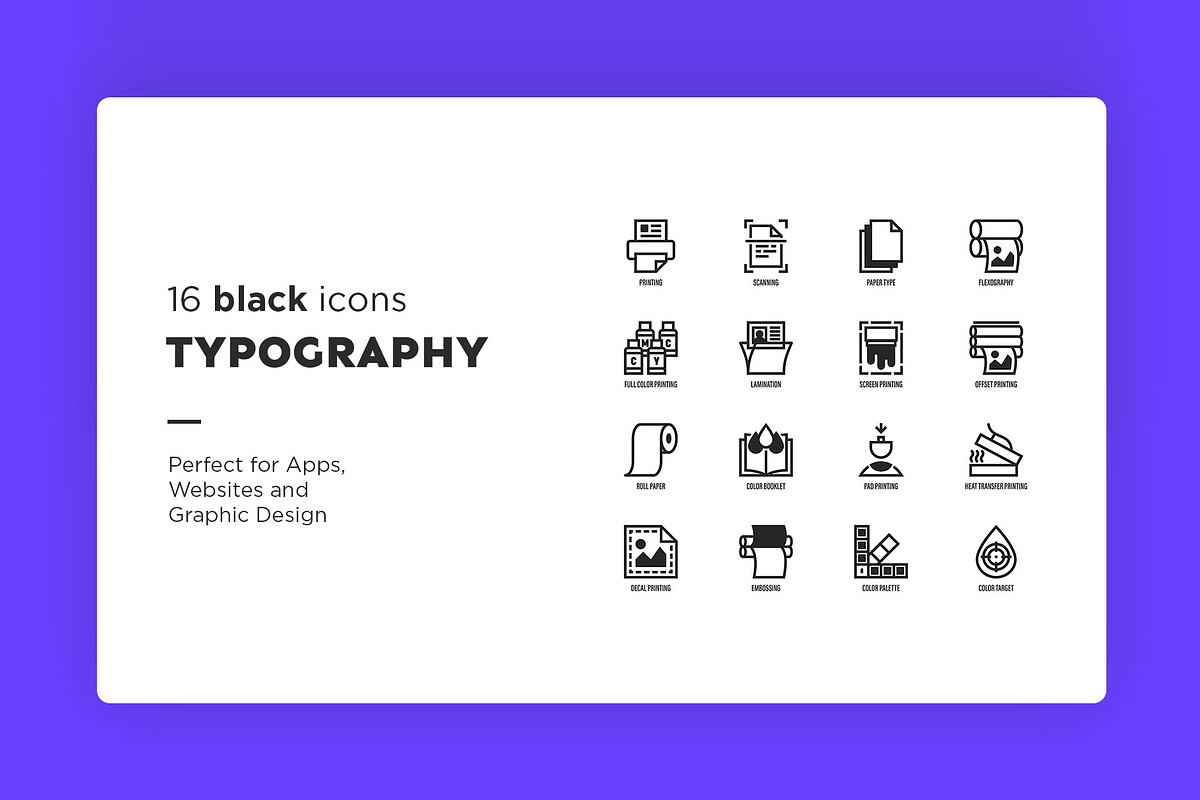 Typography | 32 Icons Set, an Outline Icon by Marina Silence (Photo 3 of 16)