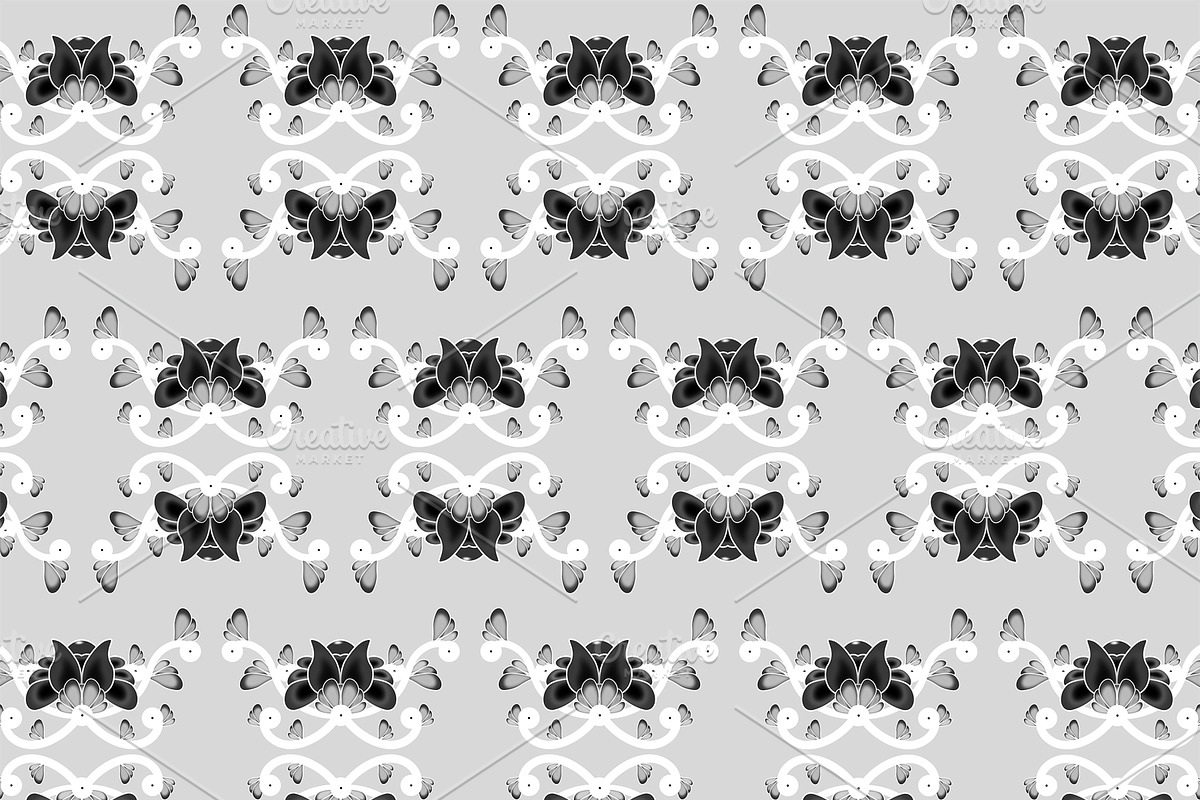 Black and White Patterns, a Pattern Graphic by Alexandra Fulger (Photo 4 of 21)
