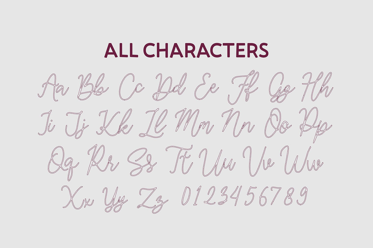 Gilkey Dashed, a Script Font by Craft Supply Co. (Photo 8 of 8)