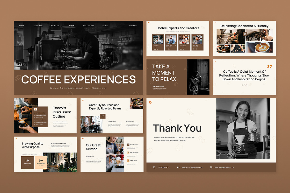 Coffee Shop Google Slides, a Presentation Template by Antstheme (Photo 4 of 4)