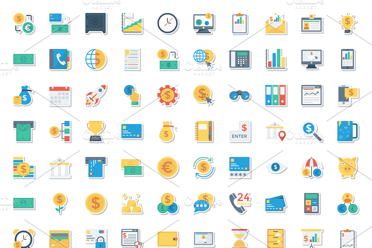 Banking & Finance Bundle Pack, an Outline Icon by Dinosoftlabs (Photo 4 of 11)
