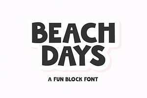 Beach Days | Bold Block Font, a Sans Serif Font by KA Designs