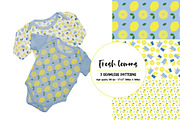 Digital Paper Pack Fresh Lemons, a Pattern Graphic by Akwadesign (Thumbnail 1 of 7)