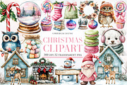Christmas Watercolor Clipart, an Illustration by Designworld (Thumbnail 1 of 5)