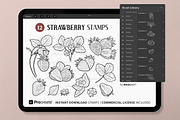 Strawberry Procreate Brush Stamps, a Shape Add-On by MadliArt (Thumbnail 2 of 5)