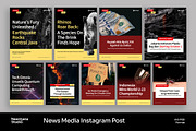 Red Yellow News Media Instagram Post, a Social Media Template by Neermana (Thumbnail 1 of 4)