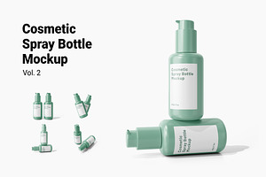 Cosmetic Spray Bottle Mockup Vol.2, an Advertising Mockup by Akebareee