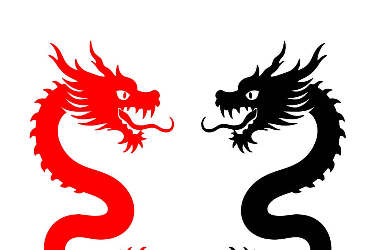 Chinese Dragon Silhouette Vector set, an Animal Illustration by RAHMAT (Photo 3 of 9)