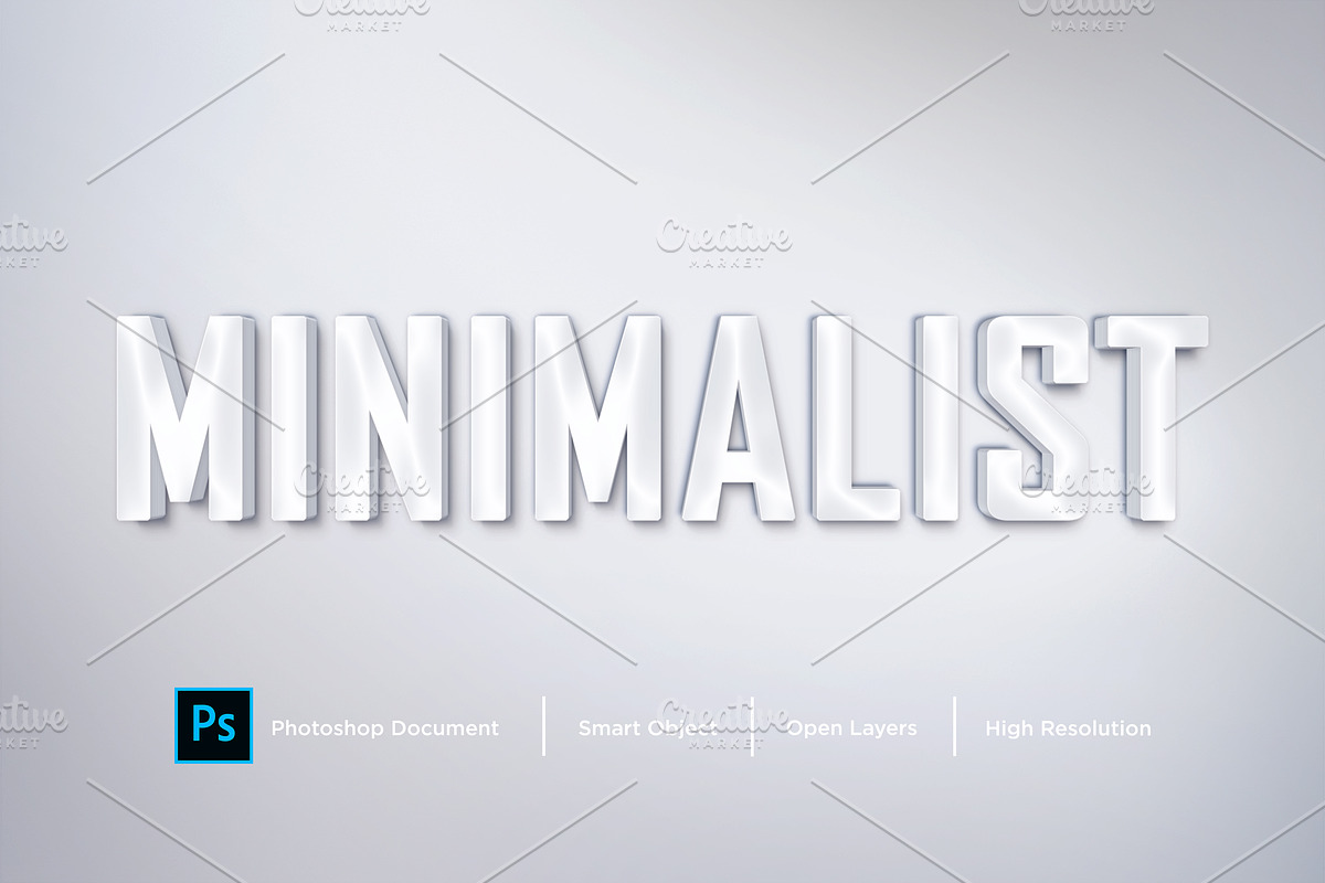 Minimalist Text Effect & Layer Style, a Layer Style Add-On by shahsoft