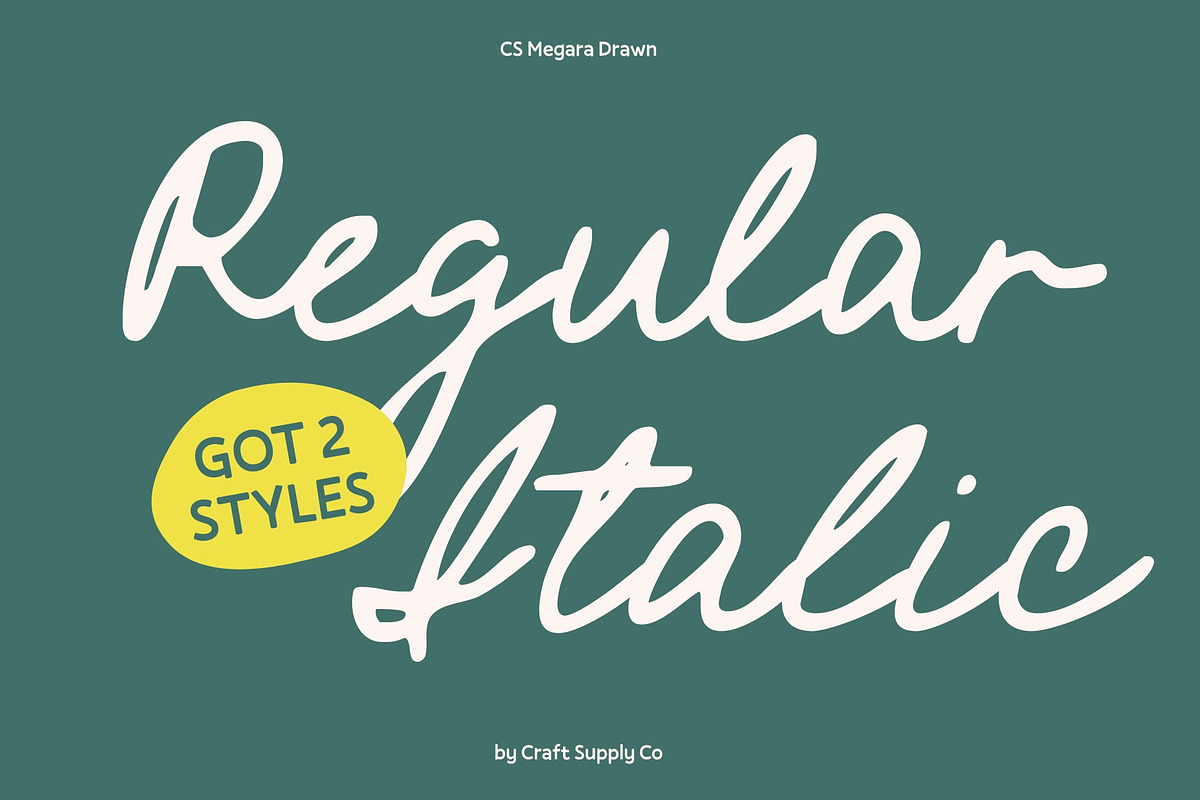 CS Megara Drawn, a Script Font by Craft Supply Co. (Photo 4 of 8)