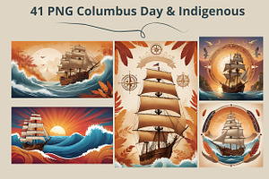 41 Columbus Day & Indigenous Peoples, a Background Graphic by adenpinkstore
