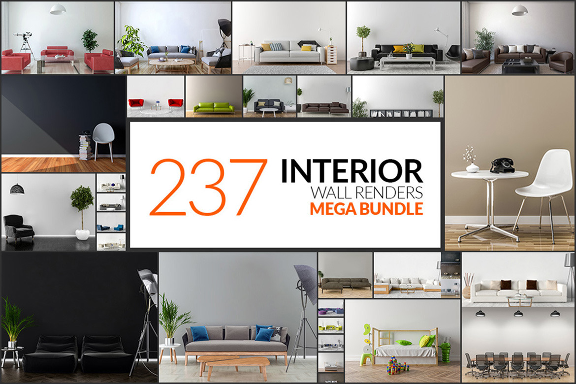 237 Interior Wall Renders, a Texture Graphic by Pozitivo