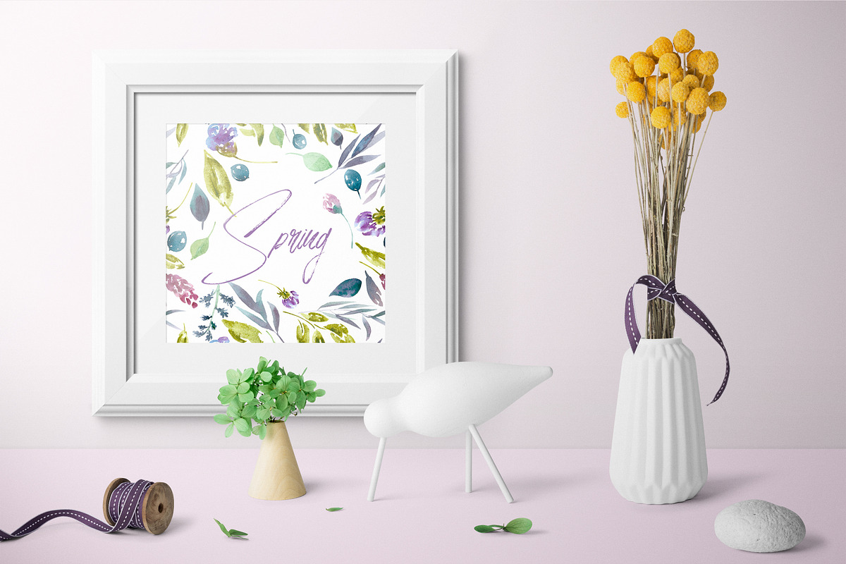 Rustic Watercolor Floral Set, an Illustration by Catherine Wheel (Photo 3 of 11)
