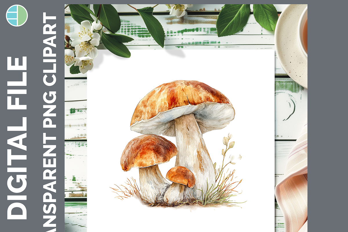 Mushroom Illustration Bundle, 35 PNG, a Decorative Illustration by Enliven Designs (Photo 7 of 8)