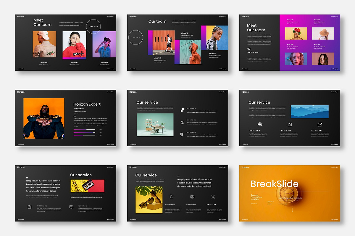 Horizon – Business PowerPoint, a Presentation Template by Dens Creative Studio (Photo 3 of 6)