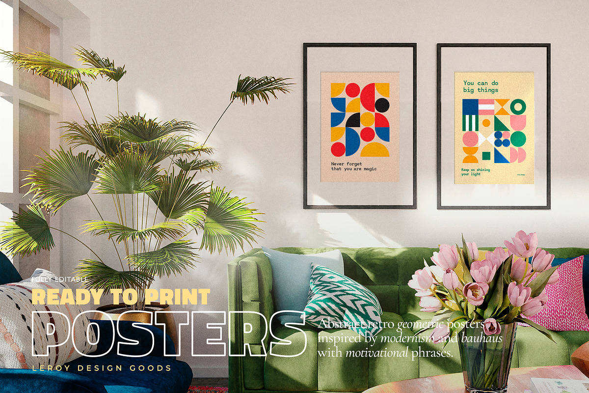 Abstract Geometric Posters, a Graphic by LEROY Design (Photo 1 of 7)