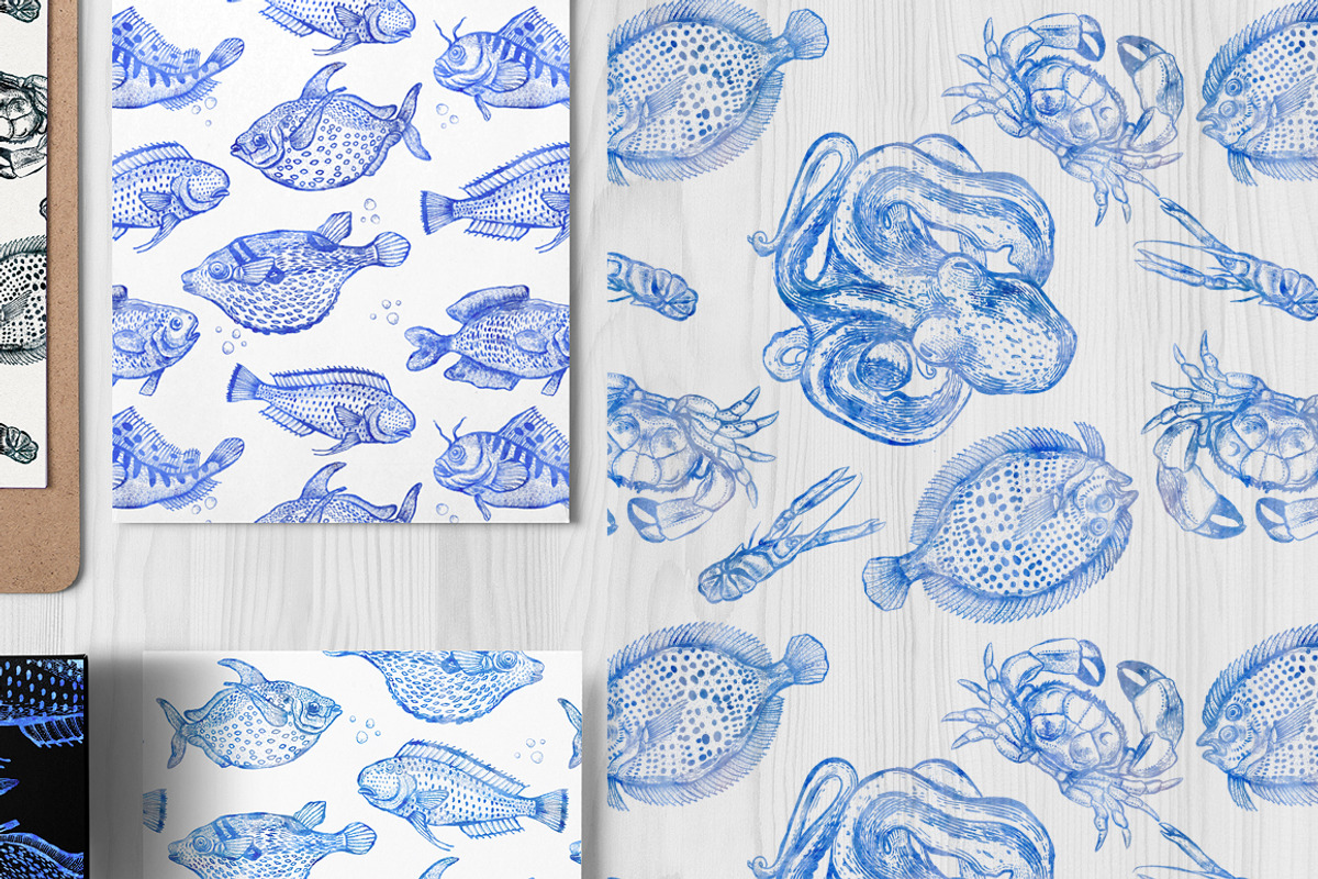Vector Sea Life Graphics Collections, an Animal Illustration by ZiziMarket (Photo 3 of 5)