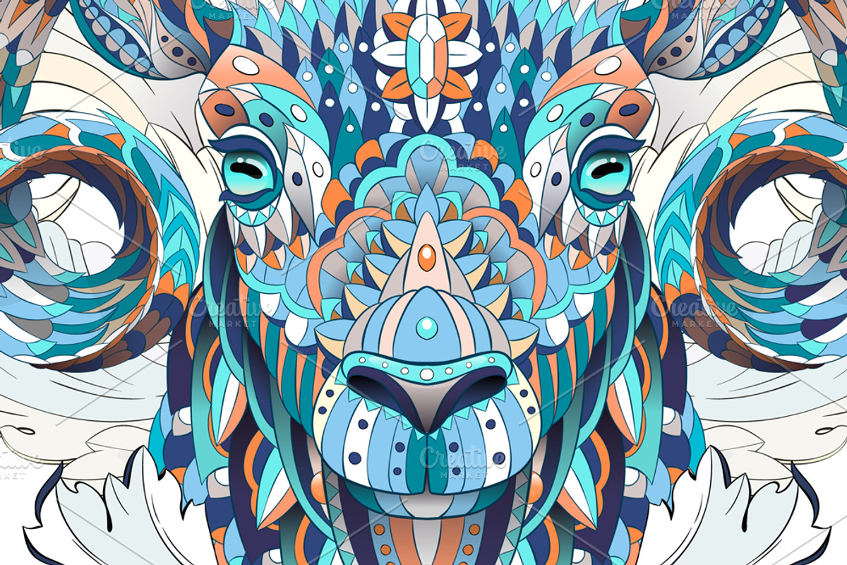Ethnic Collection:  Goat, an Animal Illustration by ArtoJoy (Photo 6 of 6)