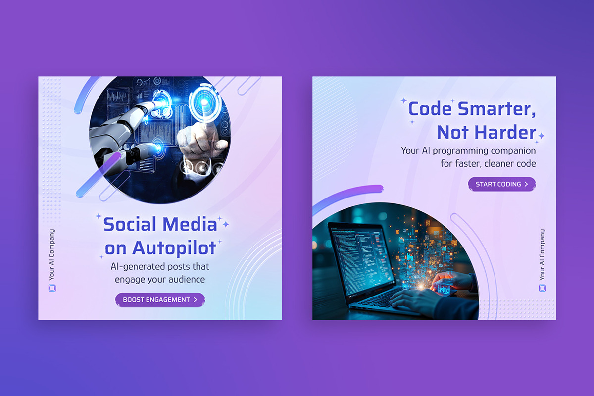 Artificial Intelligence Templates, a Social Media Template by Brandify Studio (Photo 2 of 6)