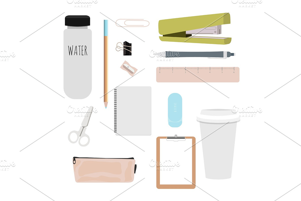 Education icons set in flat style, an Education Illustration by Lytvynenko Anna