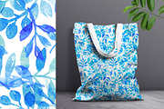 Watercolor leaves' seamless patterns, a Texture Illustration by alenaganzhela (Thumbnail 5 of 6)