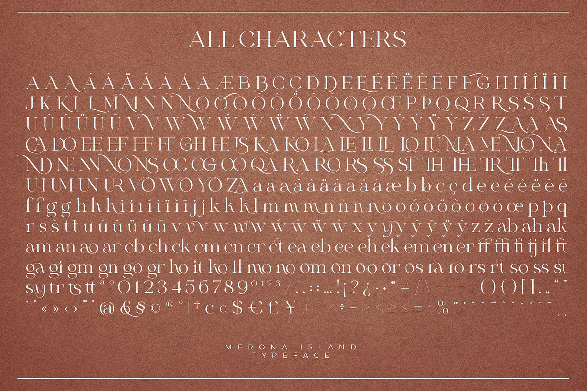 Merona Island PRO | 6 Font Pack, a Serif Font by Krismagraph (Photo 12 of 20)