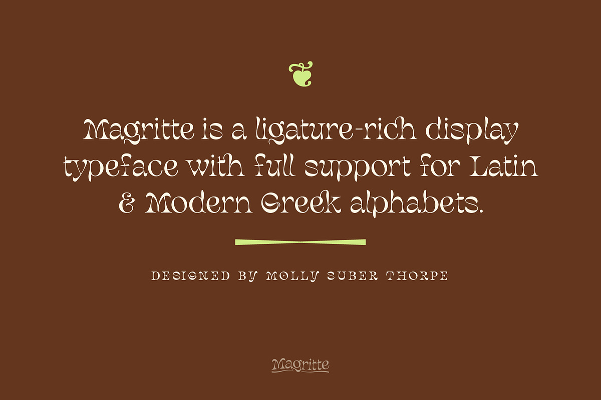 Magritte Surrealist Serif Font, a Font by Molly Suber Thorpe (Photo 3 of 10)