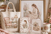 Vintage Cottage Life PNG Clipart, a Decorative Illustration by Whimsy Brush Studio (Thumbnail 8 of 8)