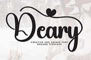 Deary | Script Font, a Handwritten Font by Scratchones (Thumbnail 1 of 9)
