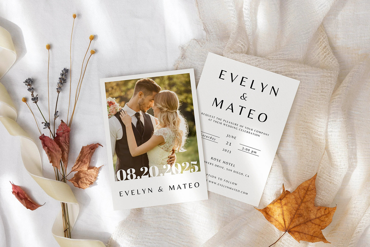 Wedding Invitation Card with Photo, an Invitation Template by LucaTheme (Photo 2 of 6)